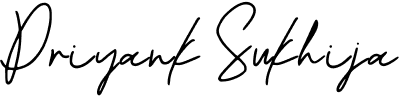 Priyank Sukhija signature